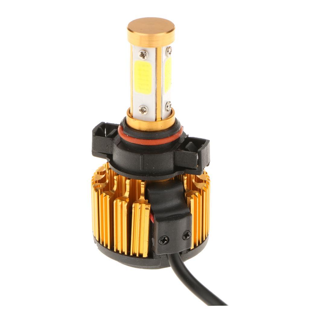 High Quality 2Pcs Car LED COB Headlight Fog Work Light Lamp DRL Gold