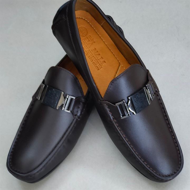 Giày Mọi Nam Đế Âm Da Bò Thật TiTi ĐÔ Cao Cấp GDA2025d