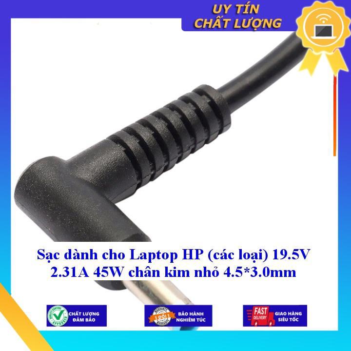 Sạc dùng cho Laptop HP 19.5V 2.31A 45W chân kim nhỏ 4.5*3.0mm - Hàng Nhập Khẩu New Seal