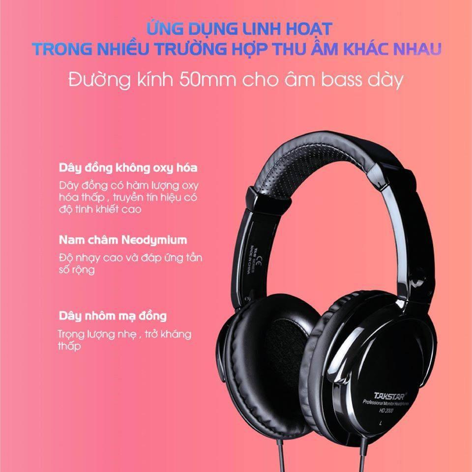 Tai nghe kiểm âm TAKSTAR HD 2000 chụp tai HD-2000 hàng chính hãng