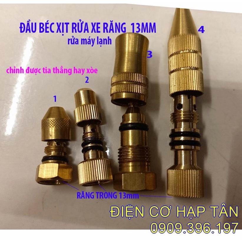 Đầu Béc cá sấu ren trong 13mm - Béc thau - Béc rửa xe, rửa máy lạnh , béc phun thuốc trừ sâu