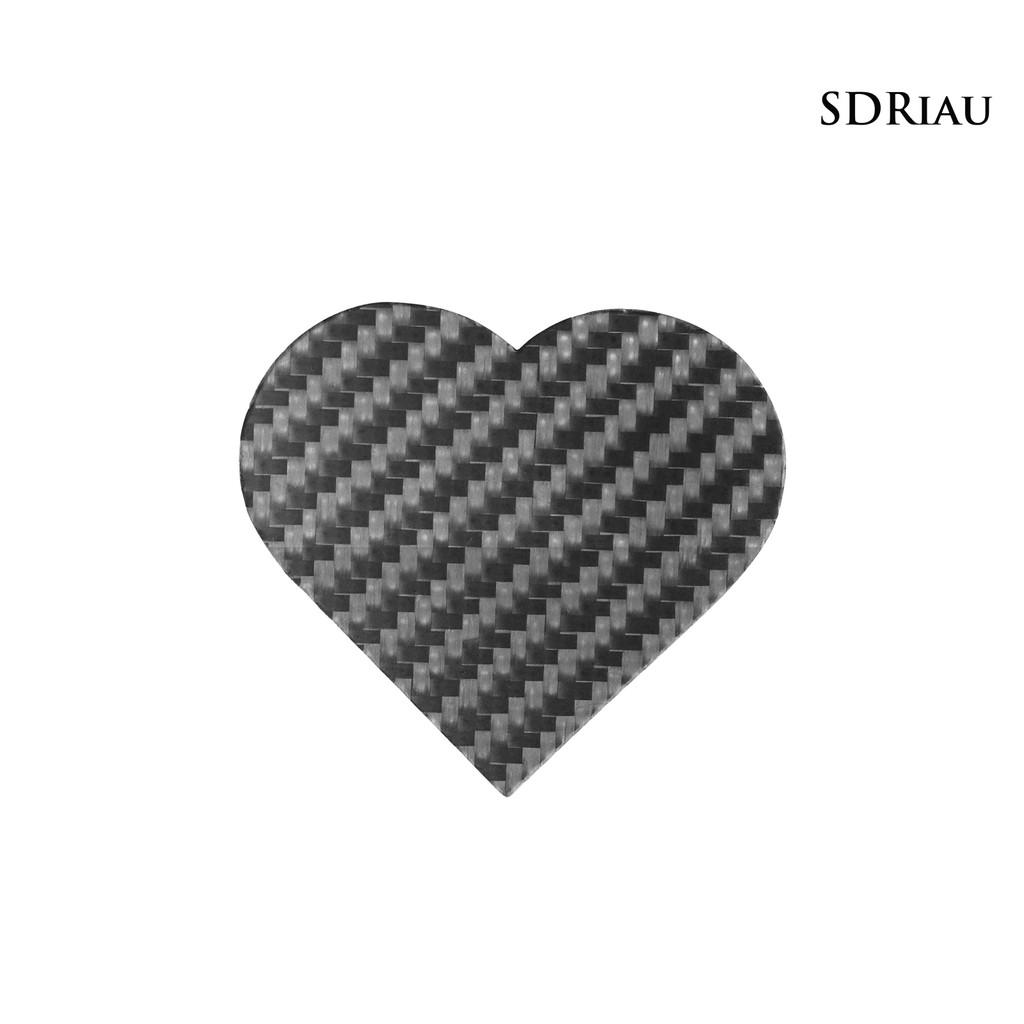 Miếng Dán Sợi Carbon Hình Trái Tim Trang Trí Cửa Xe Hơi
