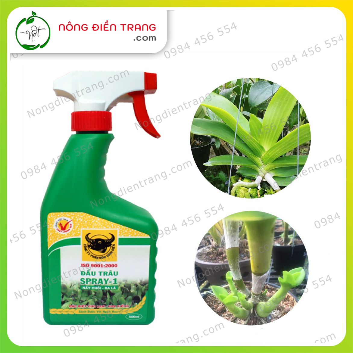 Phân Bón Lá Đầu Trâu SPRAY 1 Dạng Phun Xịt - Chai 500ml - Kích Thích Nảy Chồi, Ra Lá VTNN Nông Điền Trang