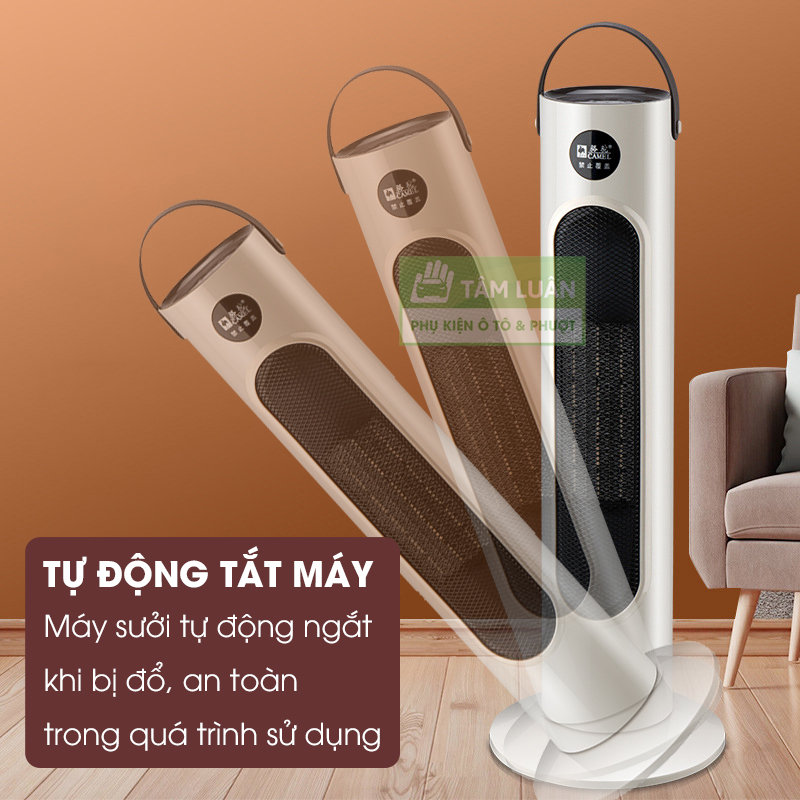 Máy sưởi ấm phòng ngủ, quạt sưởi gốm cho phòng 25m2, máy sưởi mini nóng nhanh an toàn cho trẻ em - Hàng chính hãng