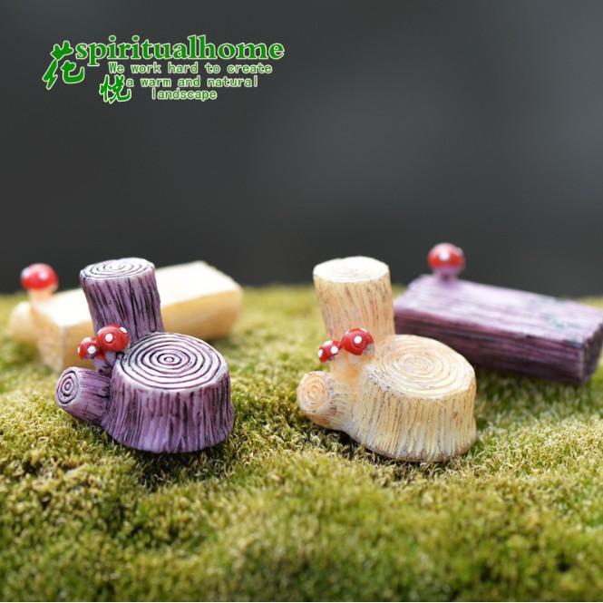 Combo 02 mô hình gốc cây với nấm đỏ trang trí tiểu cảnh, dựng cảnh chụp studio, DIY