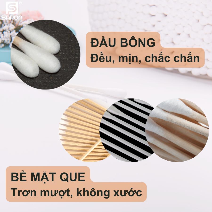 [Lố 6 túi ] Tăm bông vệ sinh người lớn NOVA thân trúc [TB01-515] trúc 200 que