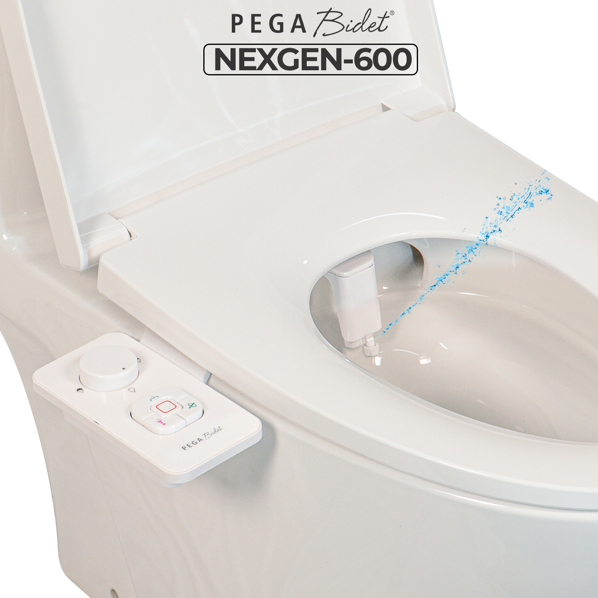 Vòi Xịt Rửa Vệ Sinh Thông Minh PEGA Bidet NEXGEN-600 Thế Hệ Mới, 2 Vòi Rửa Có Chức Năng Chuyên Dụng Cho Nữ, Dễ Lắp Đặt, Rất cần cho Trẻ Em, Người Già và Phụ Nữ Mang Thai - Thương Hiệu Mỹ