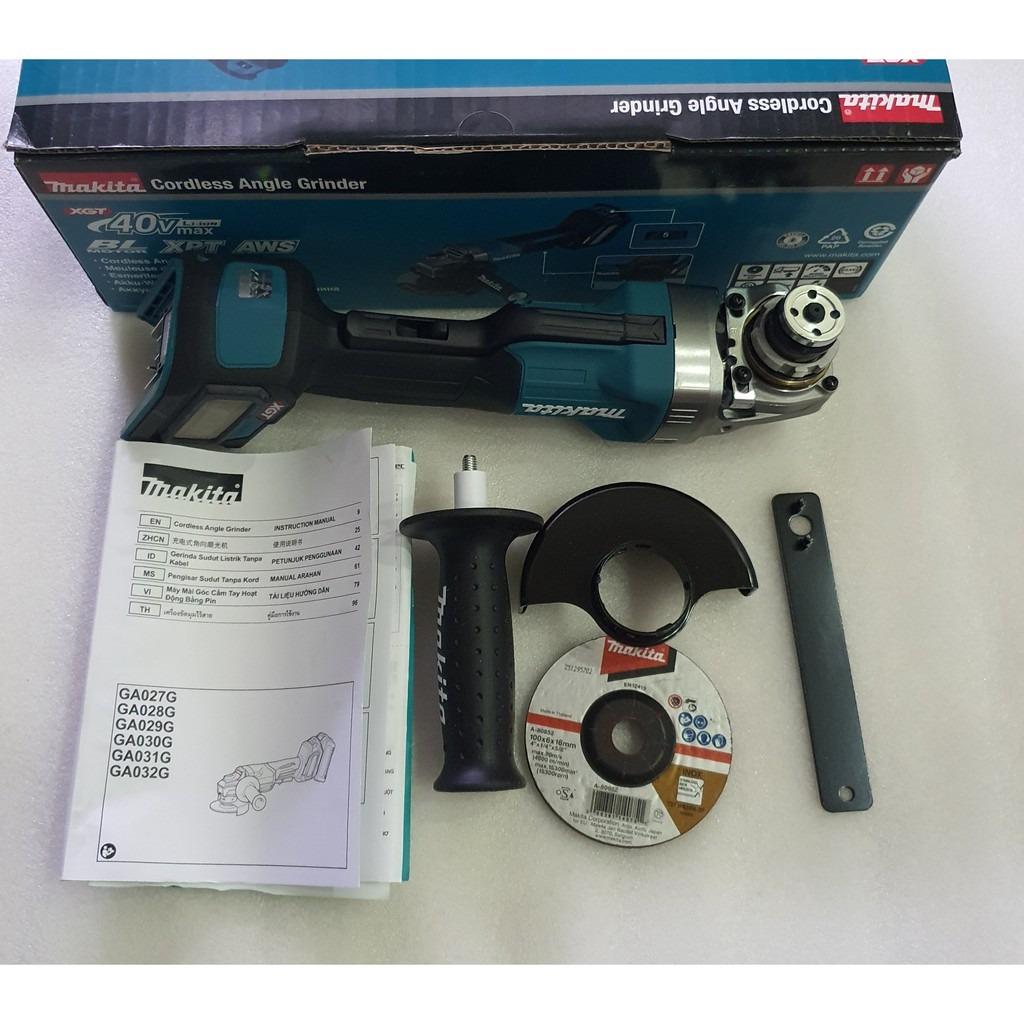 MÁY MÀI GÓC DÙNG PIN 40V 100MM MAKITA GA027GZ - HÀNG CHÍNH HÃNG
