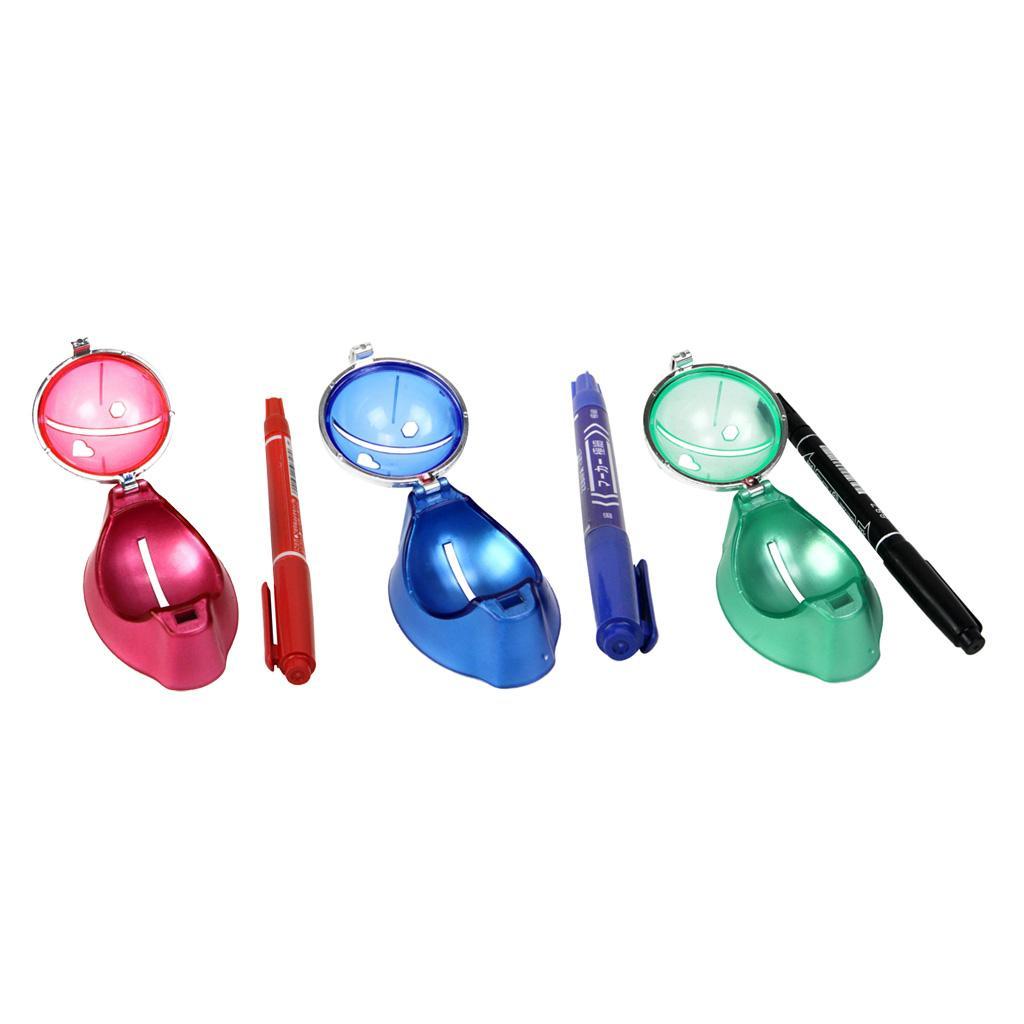 Golf Ball Liner Marker Putting Drawing Alignment Tool with Pen Pink