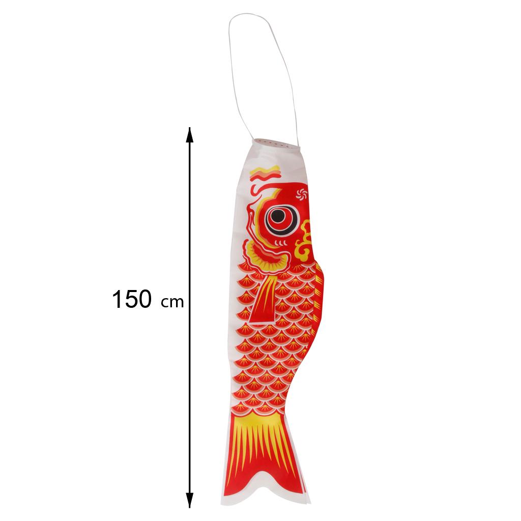 4x 150cm Japanese Carp Flag Koinobori Streamer Hanging Children's Boy's Day