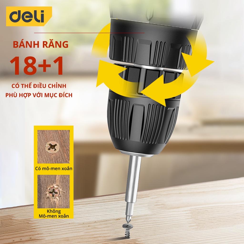 Máy Khoan Deli Chính Hãng Pin 12V Bắt Vít - Nhỏ Gọn, Tiện Dụng - Dùng Cho Sửa Chữa Vật Dụng - DL600012