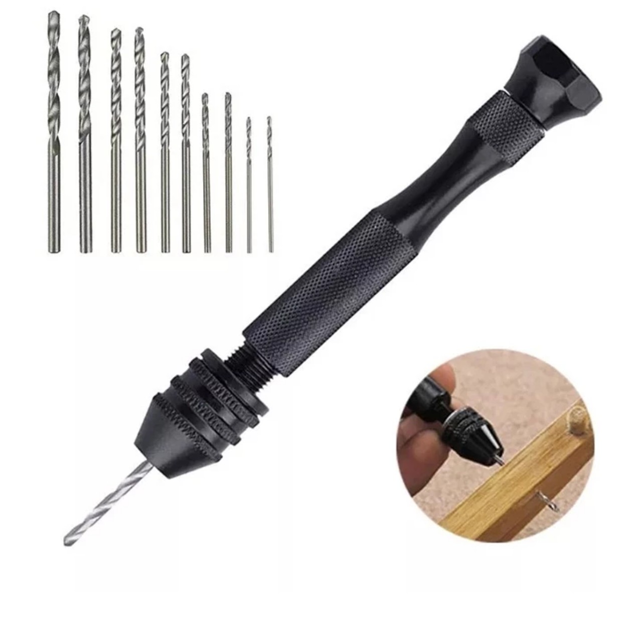 CÂY KHOAN CẦM TAY MINI kèm 10 mũi khoan
