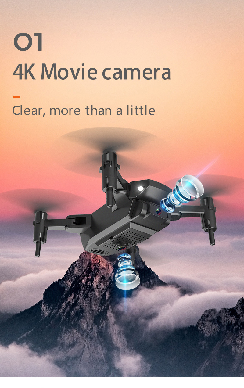 Flycam, Flycam điều khiển Giá Rẻ Tập Bay, Flycam mini Q12 Camera 4K Hai camera kép, thời gian bay 15 phút, Động cơ mạnh mẽ phiên bản cải tiến