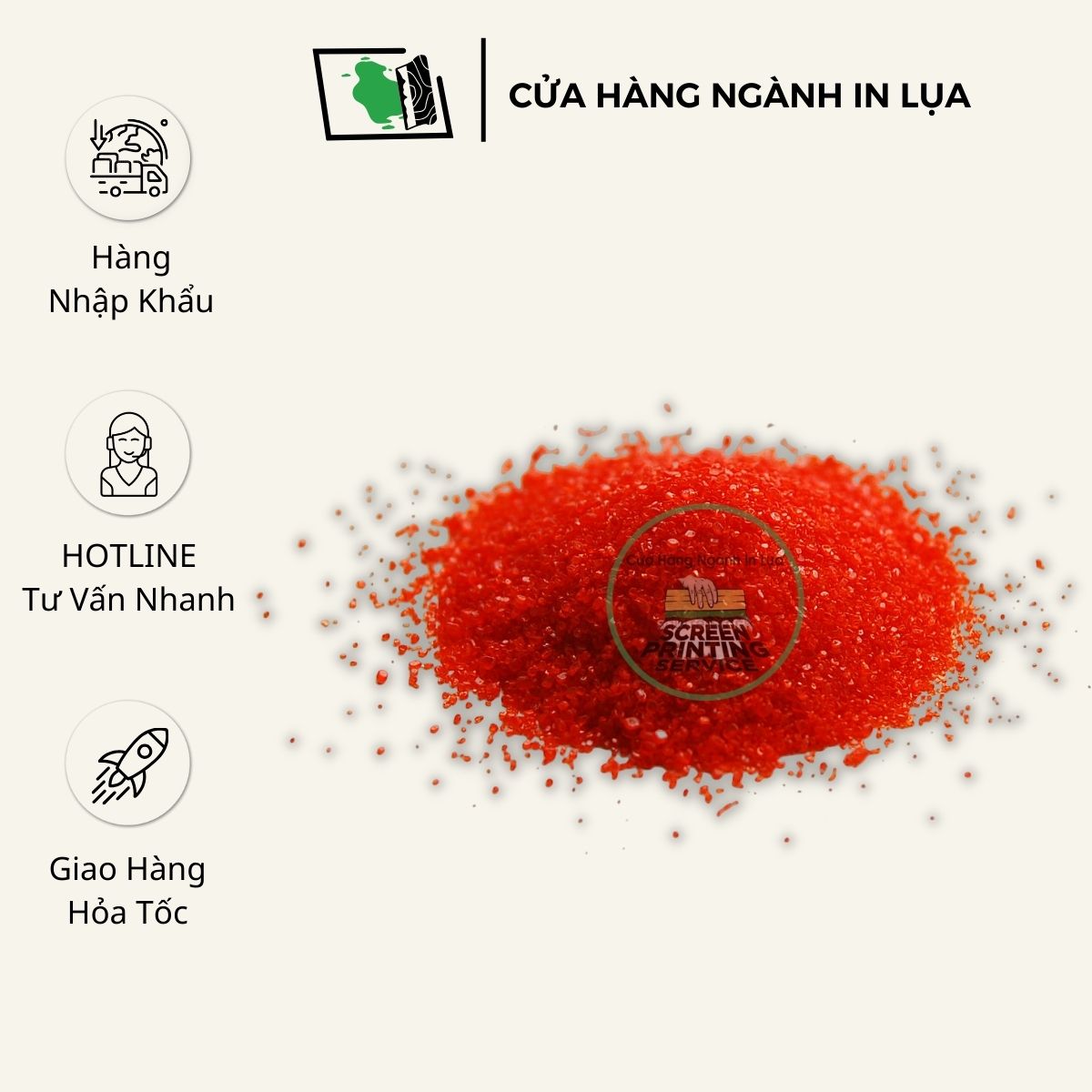 Bột bắt sáng pha keo chụp bản in lụa