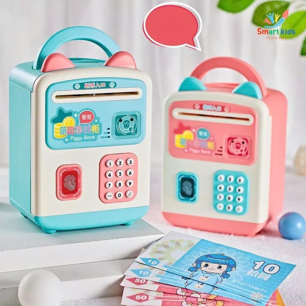 Két Sắt Mini Kuromi, Melody, Mario Có Vân Tay Thông Minh, Két Sắt Đựng Lì Xì Cho Bé