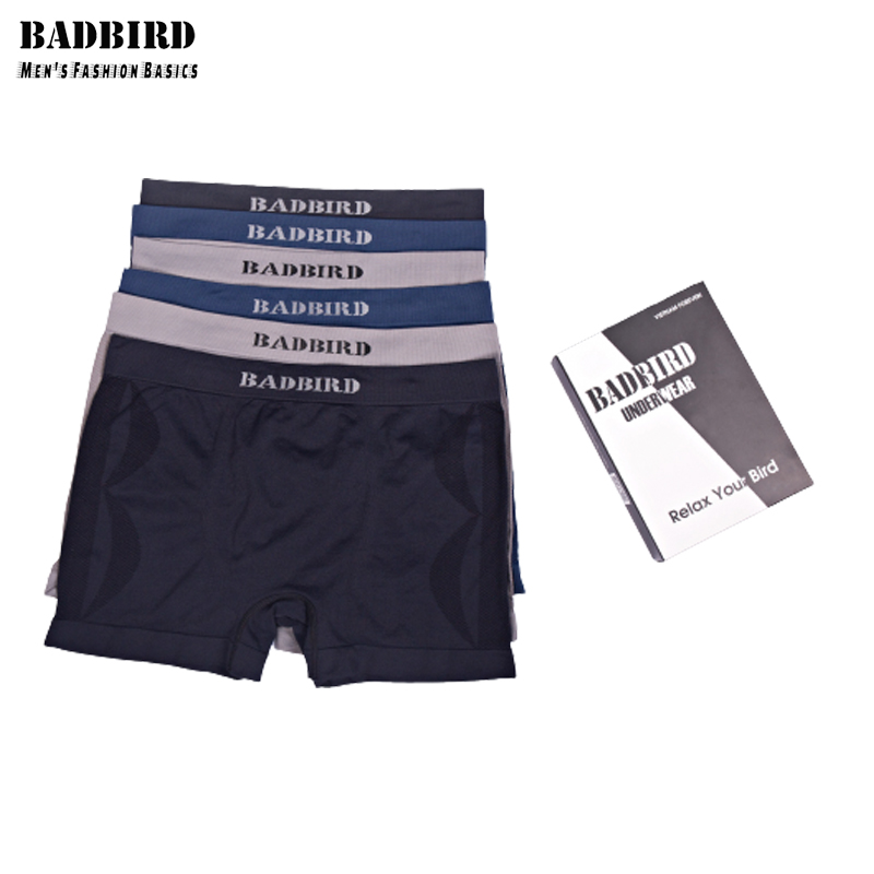 SET 5 Chiếc Quần Lót Nam Không đường may cao cấp BADBIRD, quần lót nam, quần sịp nam dạng boxer, Thương hiệu Việt