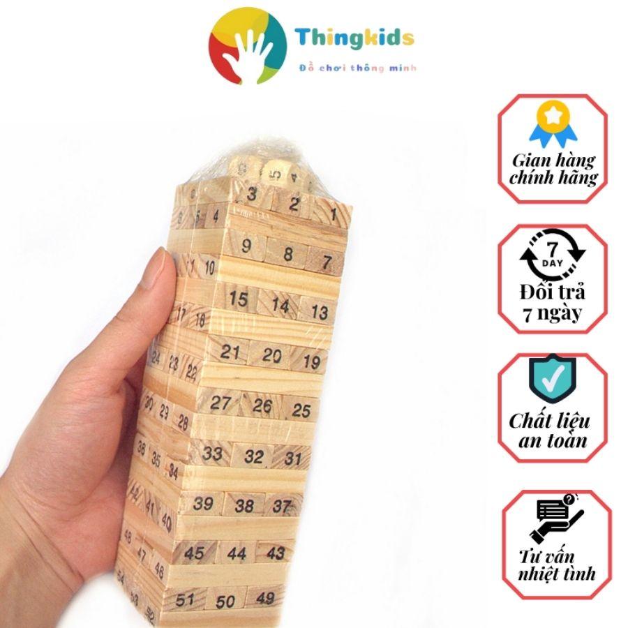 Đồ chơi rút gỗ số loại to đại Wiss Toy kiểu mới 54 thanh có loại to và nhỏ - Thingkids