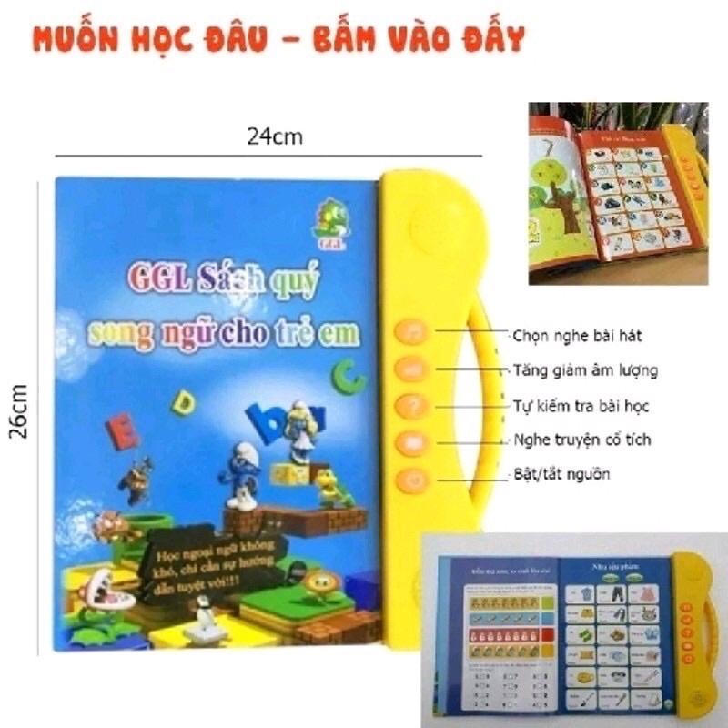 Sách Nói Điện Tử Song Ngữ Anh- Việt Giúp Trẻ Học Tốt Tiếng Anh- Cho Bé Từ 1- 7 Tuổi