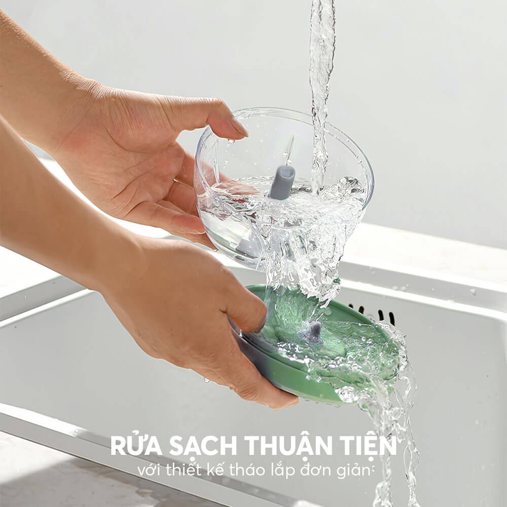 XAY TỎI ỚT, GIA VỊ ELMICH EL8416 400ML, HÀNG CHÍNH HÃNG, CỐI NHỰA TRONG, LƯỠI DAO INOX - JOYMALL