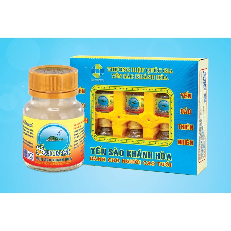 Nước Yến Sào Khánh Hòa Sanest Dành Cho Người Cao Tuổi 70ml, Hộp 6 Lọ - 095H6