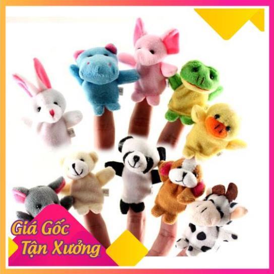 Set 10 Con Rối Móc Ngón Tay Hình Thú Nhiều Màu Cho Bé  TP'S