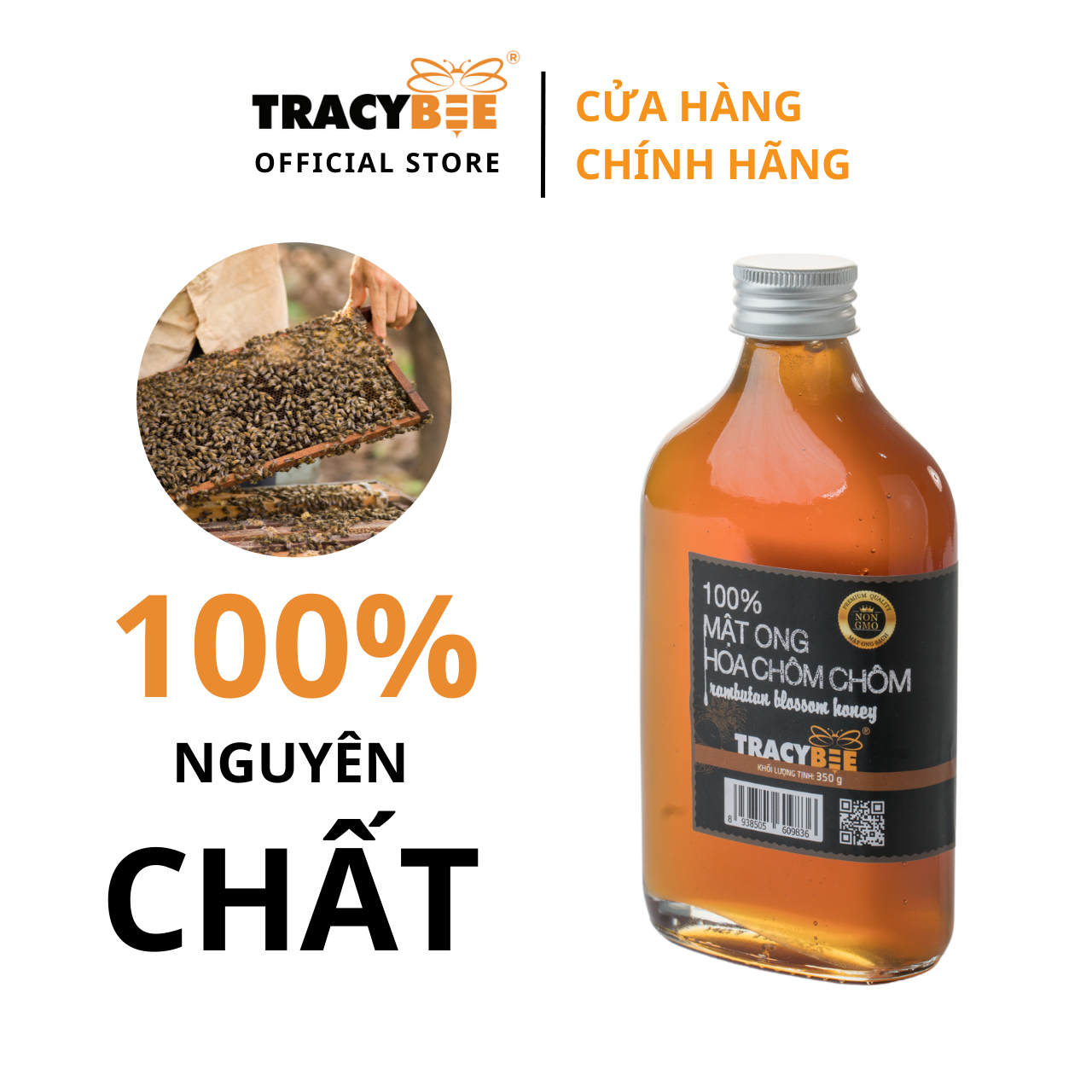 Mật ong hoa chôm chôm Tracybee 350gram