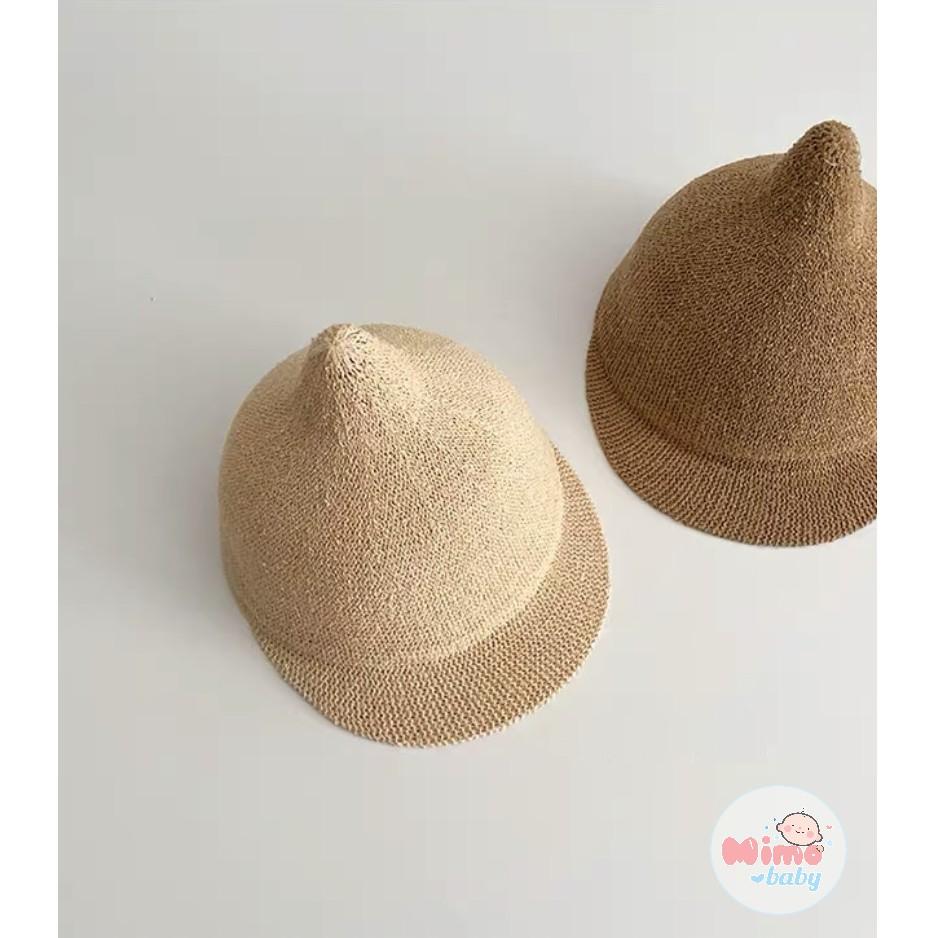 Mũ cói củ tỏi cho bé