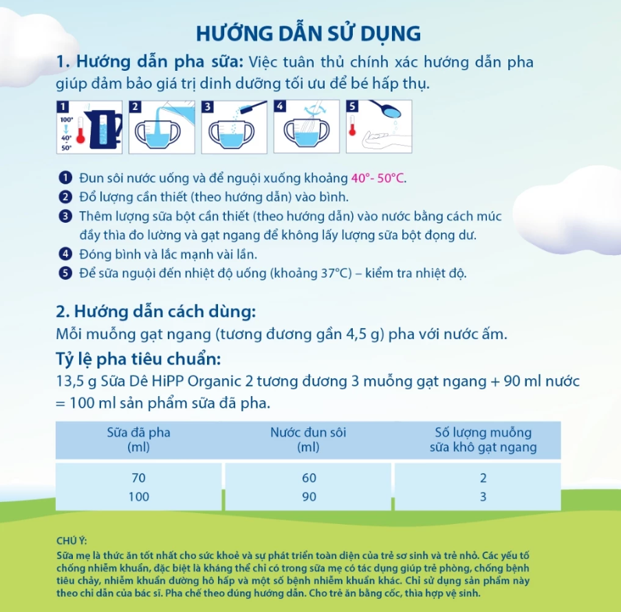 Sữa bột công thức HiPP Organic Combiotic 800g Số 01 cho bé từ 0 - 6 tháng