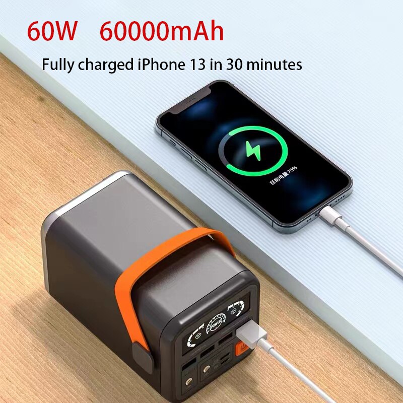 Trạm sạc dự phòng du lịch Portable Charger Powerbank 60.000mah External Battery For Phone