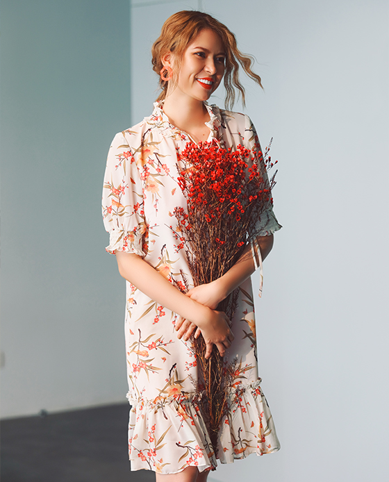 Đầm Babydoll Sakura DRE159 Thời trang thiết kế Hity