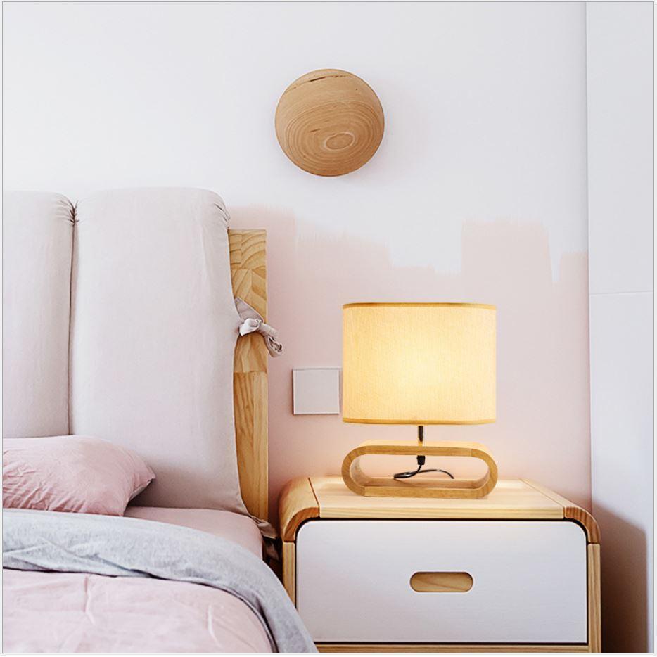 Đèn ngủ gỗ Decor trang trí nội thất BESTHOME nhẹ nhàng, tinh tế - Tặng kèm bóng LED chuyên dụng