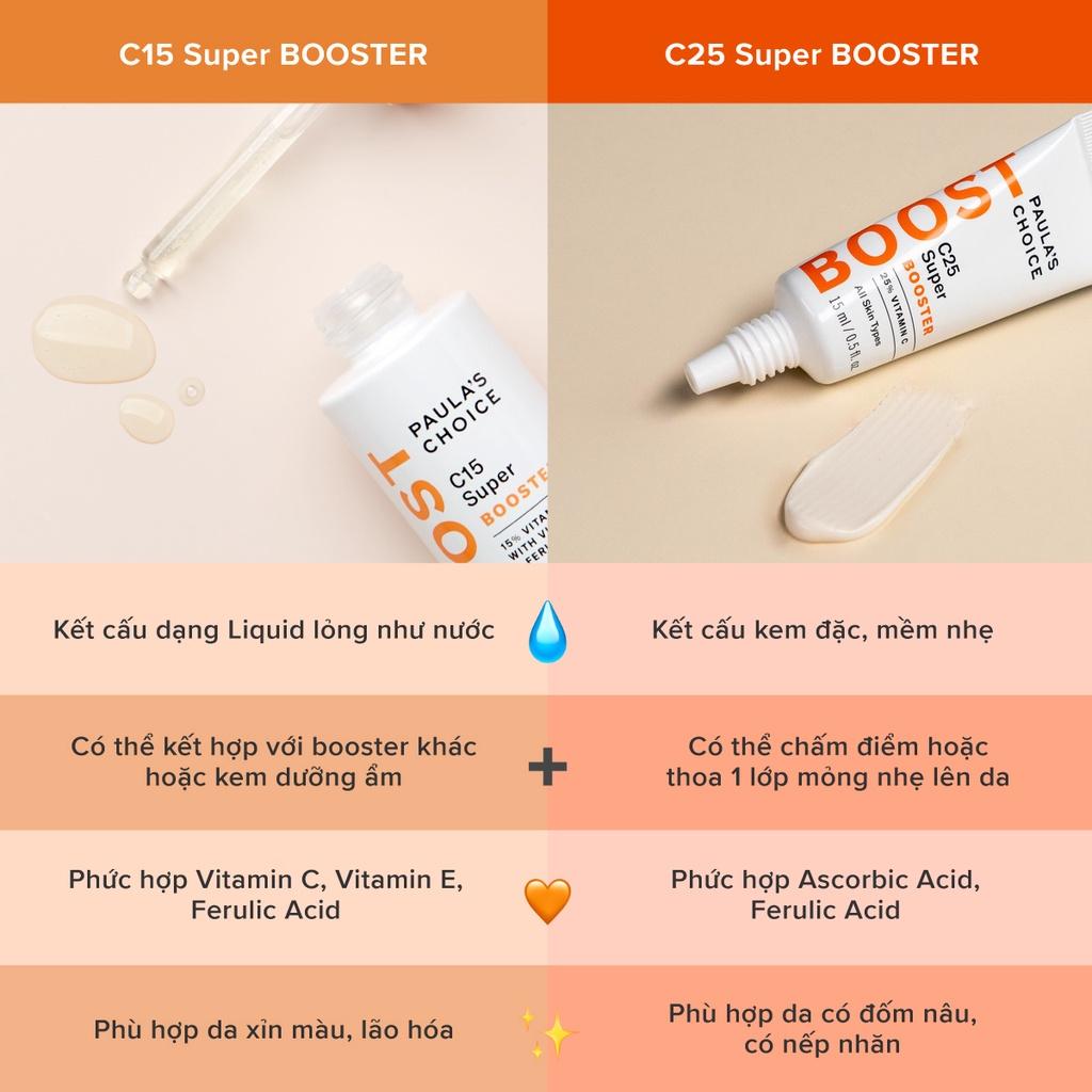 Tinh Chất Tăng Cường Làm Sáng Da Và Mờ Thâm Chứa 25% Vitamin C Paula's Choice C25 Super Booster 15ml (Mã 7850)