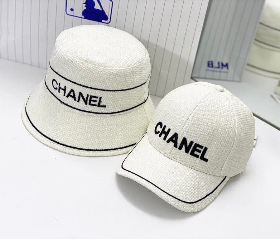 Combo nón cặp tình nhân Chan.nel phối vải kaki thời trang siêu đẹp cá tính (Ảnh thật)