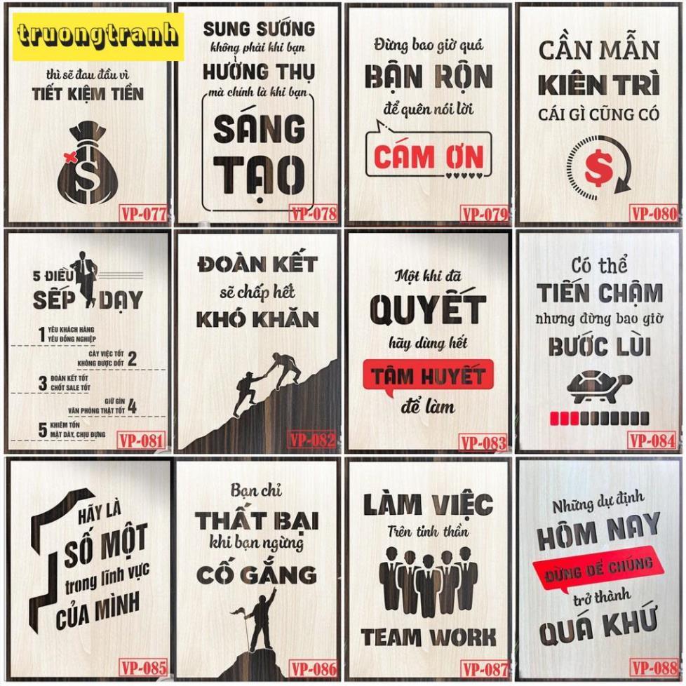 Tranh Gỗ tạo động lực, truyền cảm hứng làm việc cực hiệu quả, Slogan hay và ý nghĩa Trường Tranh Decor