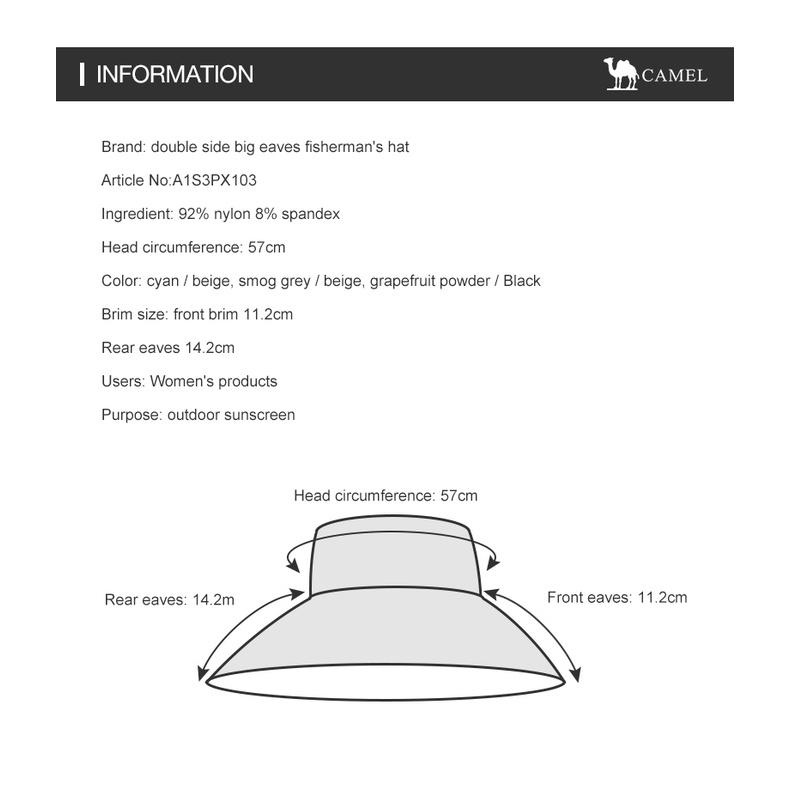 CAMEL CROWN Nón Bucket Che Nắng Chống Tia UV Bảo Vệ Mặt Thời Trang Mùa Hè Cho Nữ