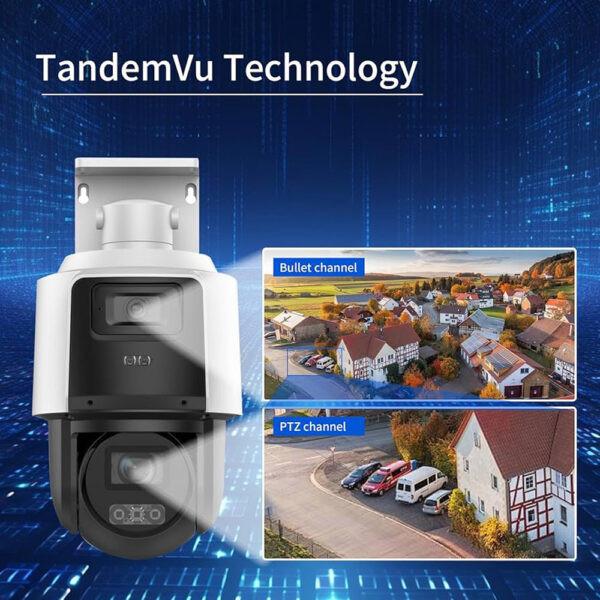 Camera IP 2 mắt Hikvision 8MP DS-2SE3C404MWG-E/14 Nhìn đêm rõ nét, zoom quang 4x, quay quét 360 độ - Hàng chính hãng