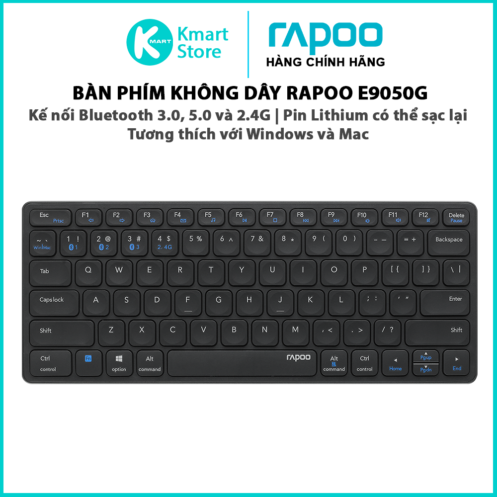 Bàn Phím Không Dây Rapoo E9050G - Hàng Chính Hãng