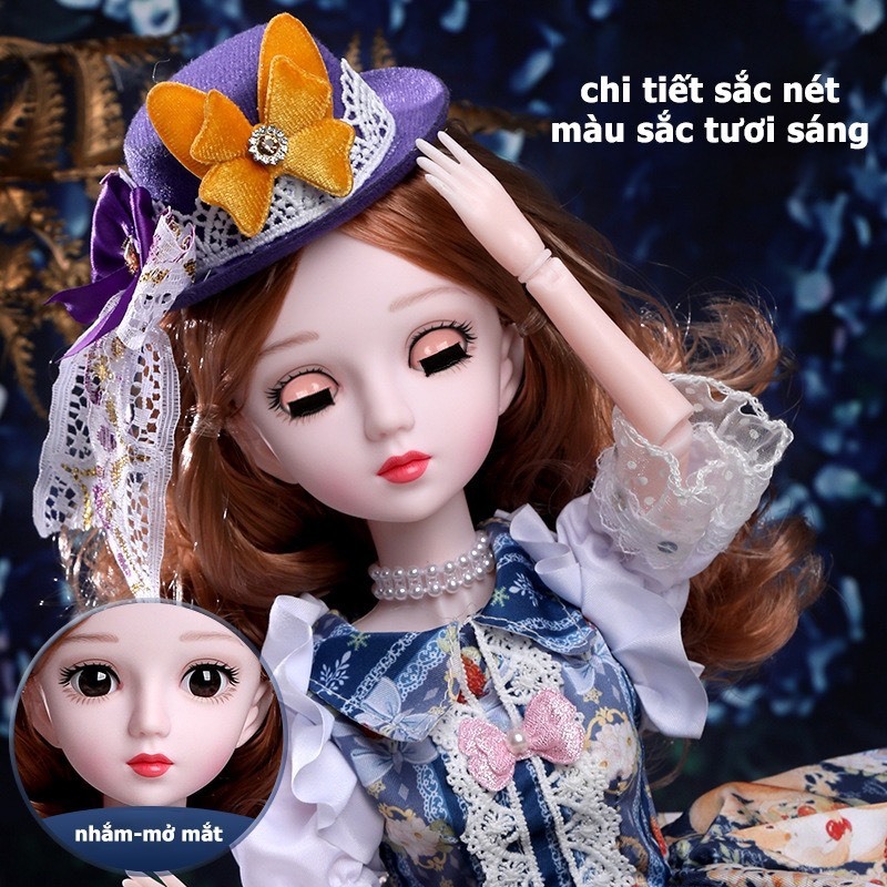 Nubie Búp Bê Barbie Elsa 60cm Có Khớp Cao Cấp, Đồ Chơi Búp Bê Công Chúa Có Chớp Mắt Cho Bé Gái