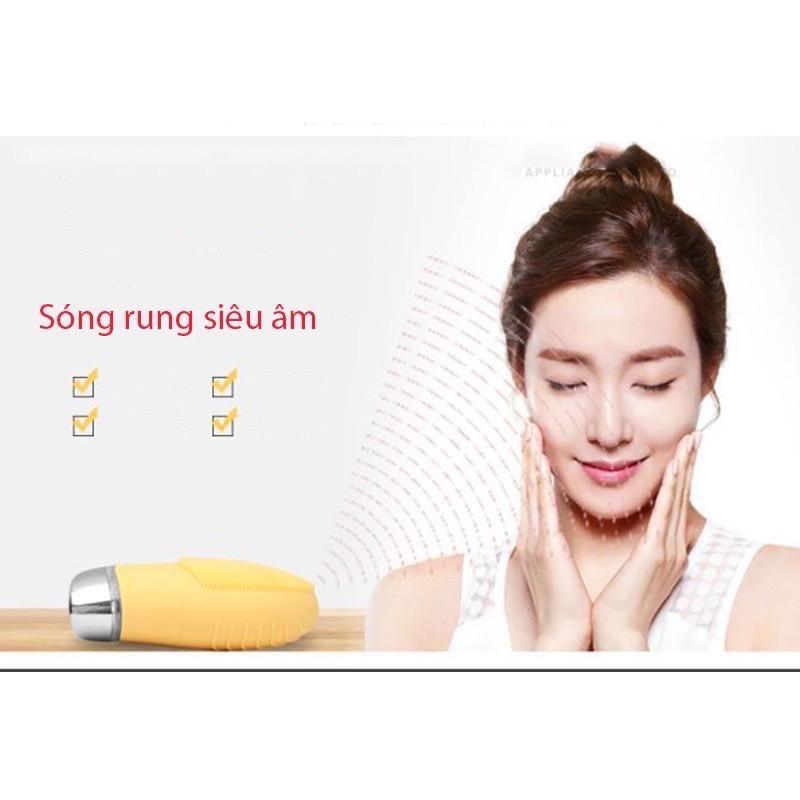 Máy rửa mặt làm đẹp da mặt KEMEI rung siêu âm TIỆN LỢI