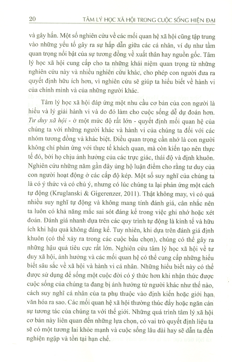 Tâm Lý Học Xã Hội Trong Cuộc Sống Hiện Đại - Bìa Cứng