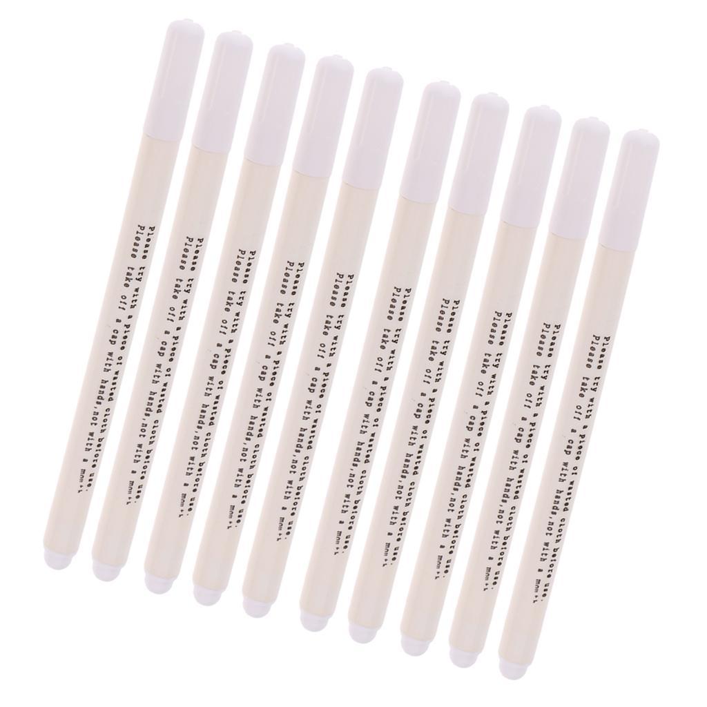10Pcs Water Soluble Pen Air Erasable Pen for Patchwork Cross Stitch White