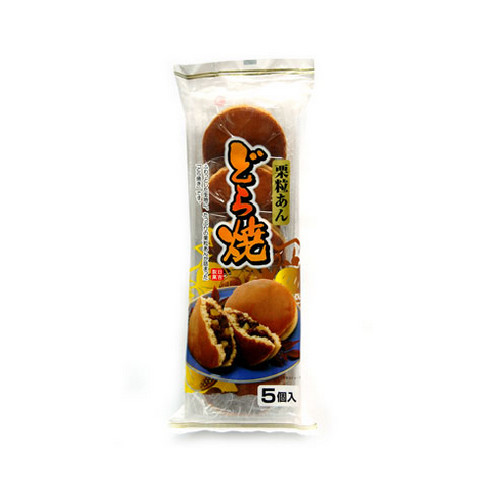 Bánh Dorayaki nhân đậu đỏ hạt dẻ - Red bean and Maron Dorayaki 300g