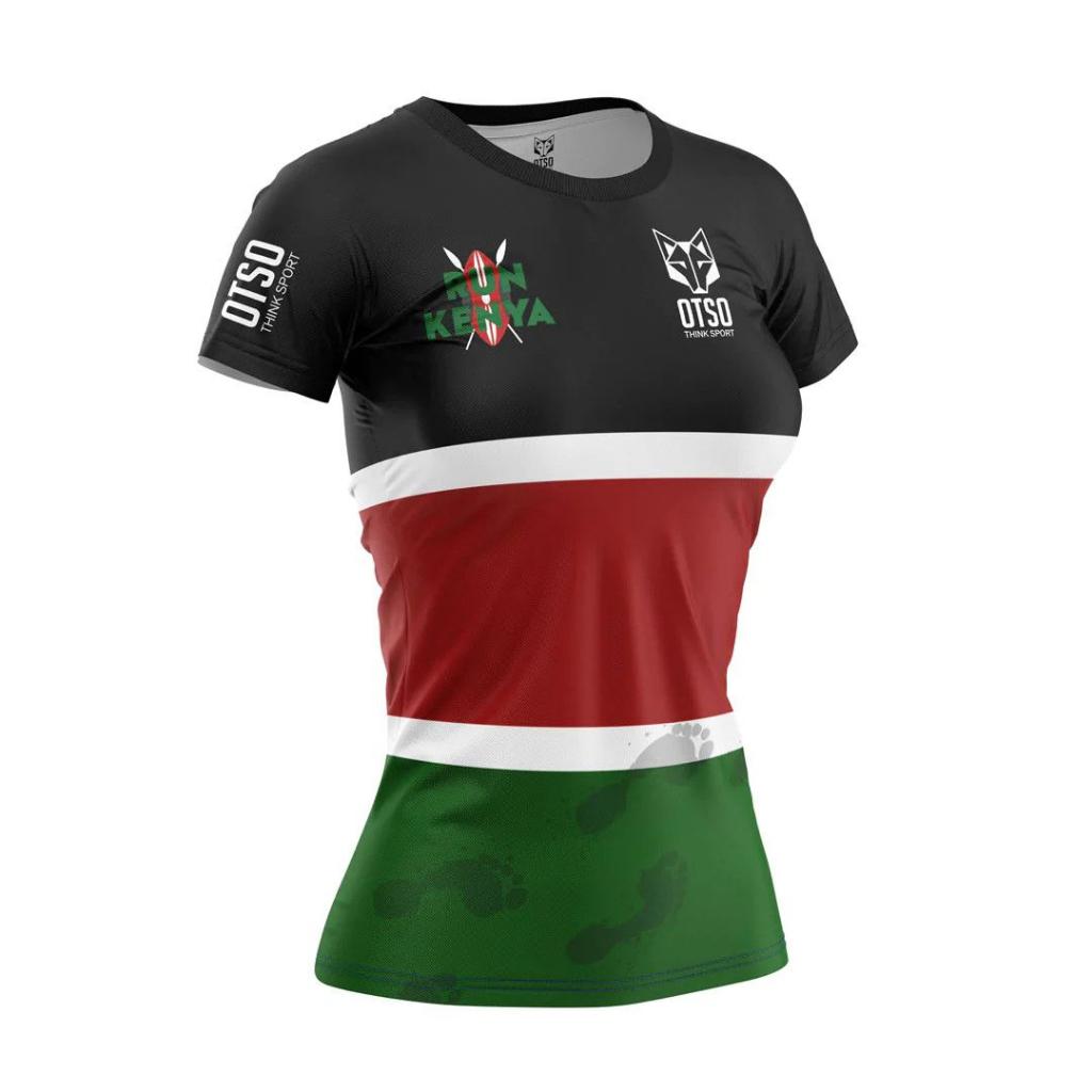 Áo Chạy Bộ Nữ OTSO Camiseta Manga Corta Mujer Run Kenya