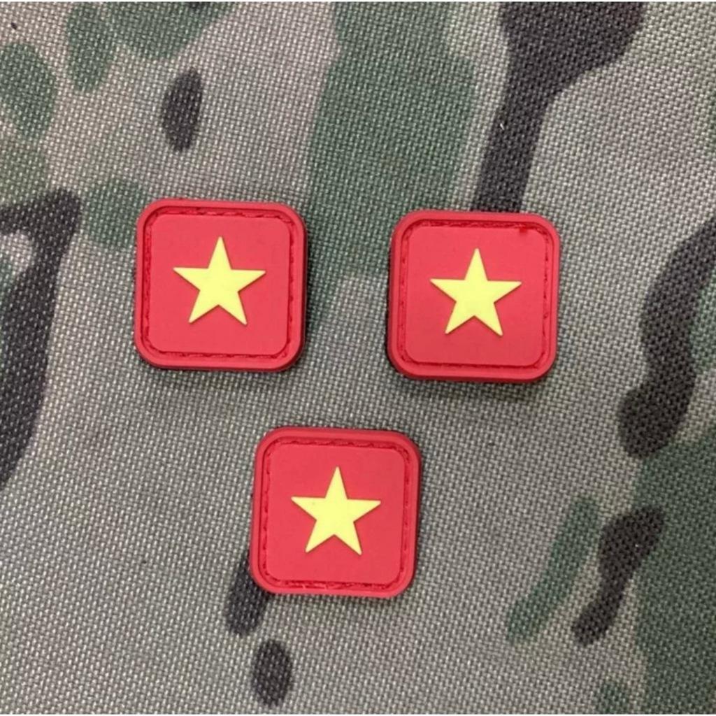 Patch_velcro cao su PVC hình cờ Việt Nam 3D dán ba lô_quần áo_túi xách