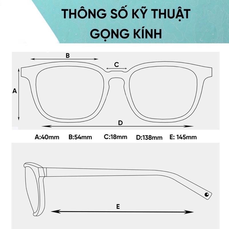 gọng kính cận thể thao nam nữ 5 trong 1 đa năng có nam châm kính sống ảo wannahang 5 in 1