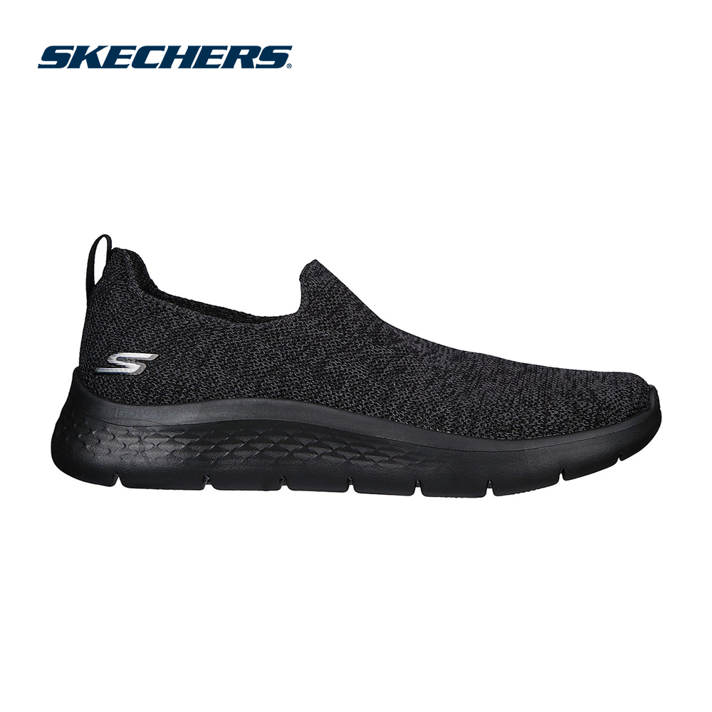 Skechers Nam Giày Thể Thao Xỏ Chân Đi Bộ Giặt Máy Được, Tập Gym, Đi Học, Đi Làm, Thường Ngày GOwalk Flex Utopia Walking Air-Cooled Goga Mat Extra Wide Fit, Flex, Machine Washable, Ortholite, Ultra Go - 216490-BBK