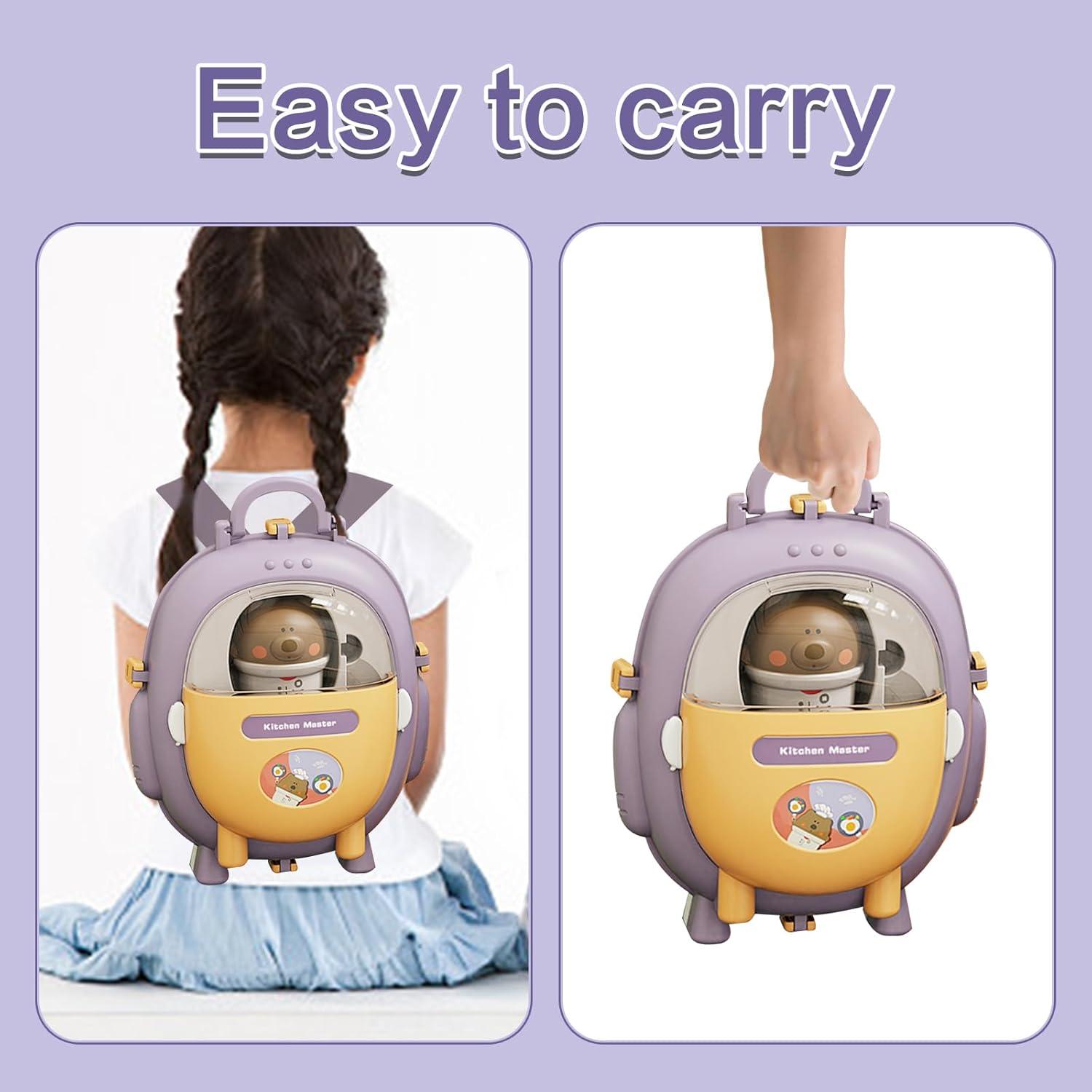 Đồ Chơi Ba Lô Nhà Bếp Gấu Xinh Xắn - Bear Magic Backpack Kitchen - Toys&amp;Joys HY-21 (26 Chi Tiết)