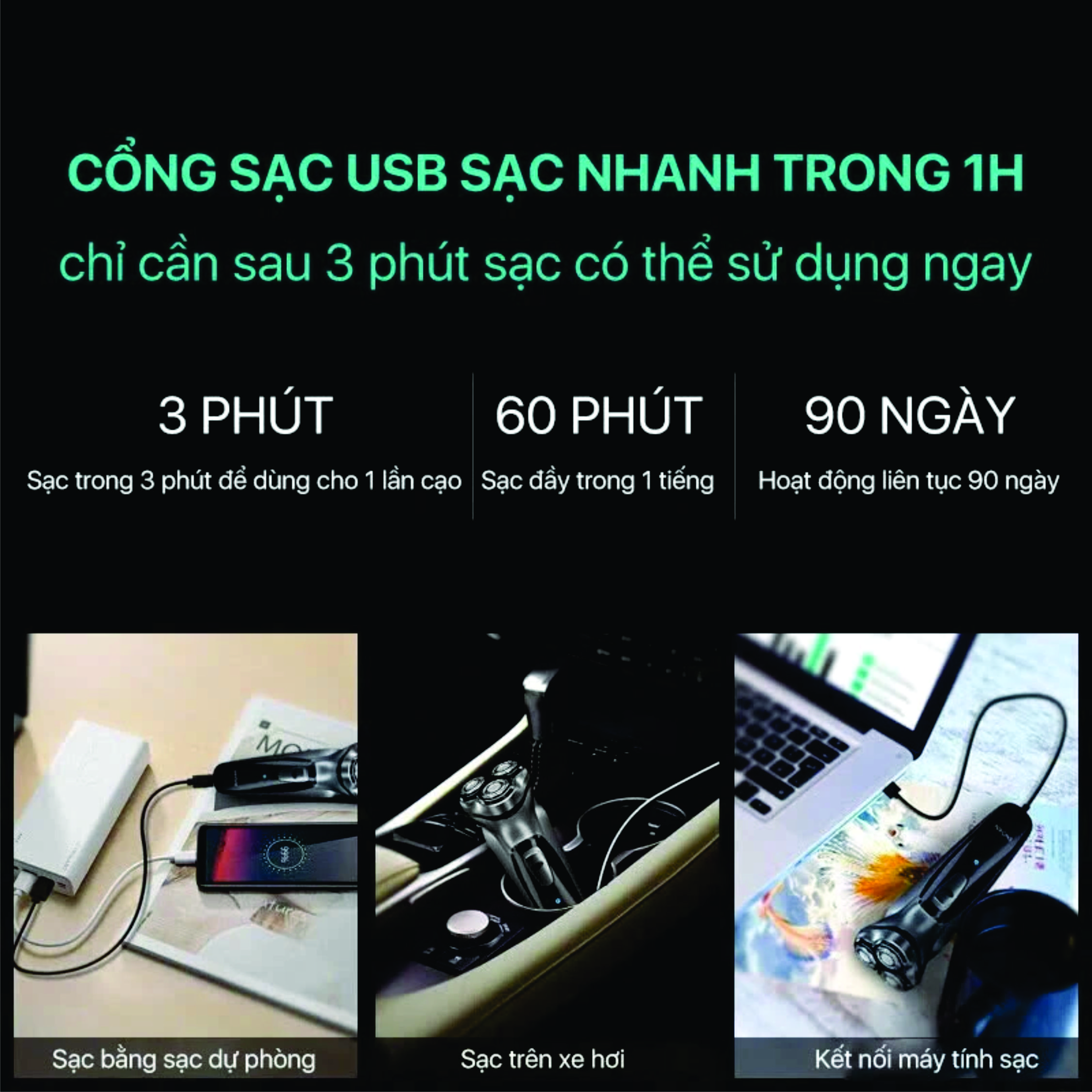 Máy Cạo Râu Enchen Blackstone Enchen , chống nước IPX7 pin sạc siêu bền - Hàng nhập khẩu