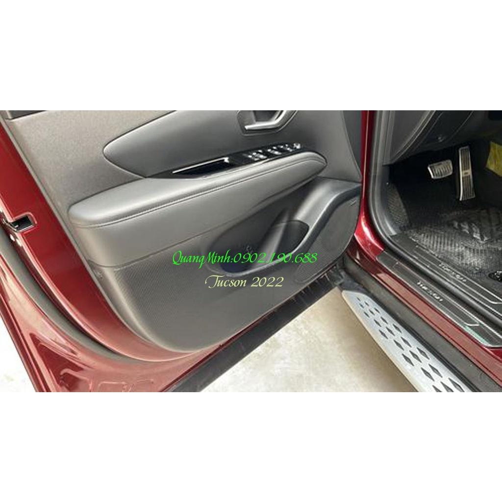 Miếng dán Dcan chống xước vân carbon tappi cửa xe hơi cho xe Tucson 2022