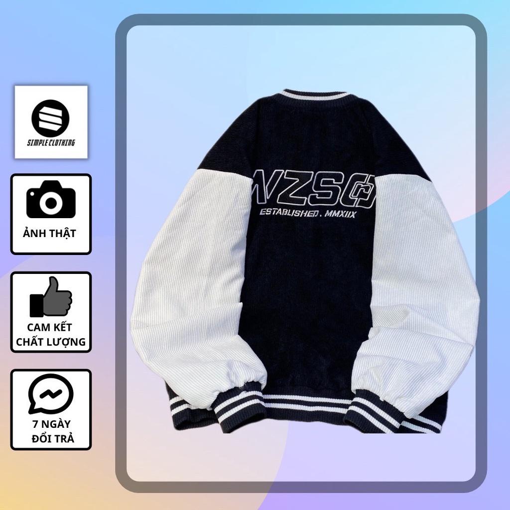 Áo varsity/bomber tay dài chữ WZS